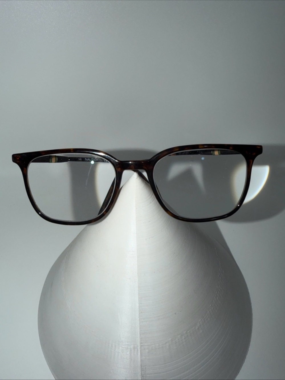 Nautica N8184 206 Dark Tortoise Rectangular Unisex Eyeglass Frame Only 51-18-145